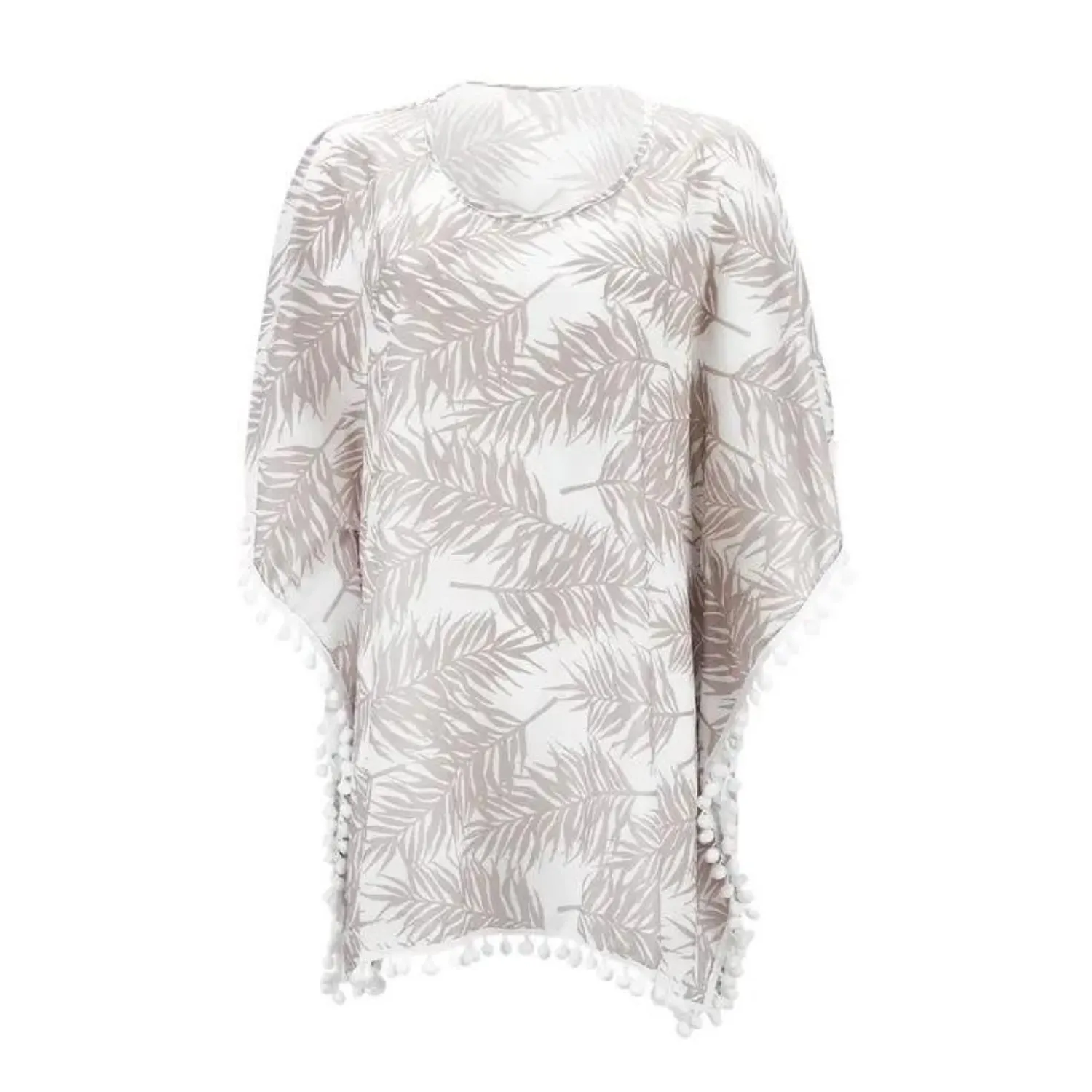 Embellished Pom-Pom Cover Up