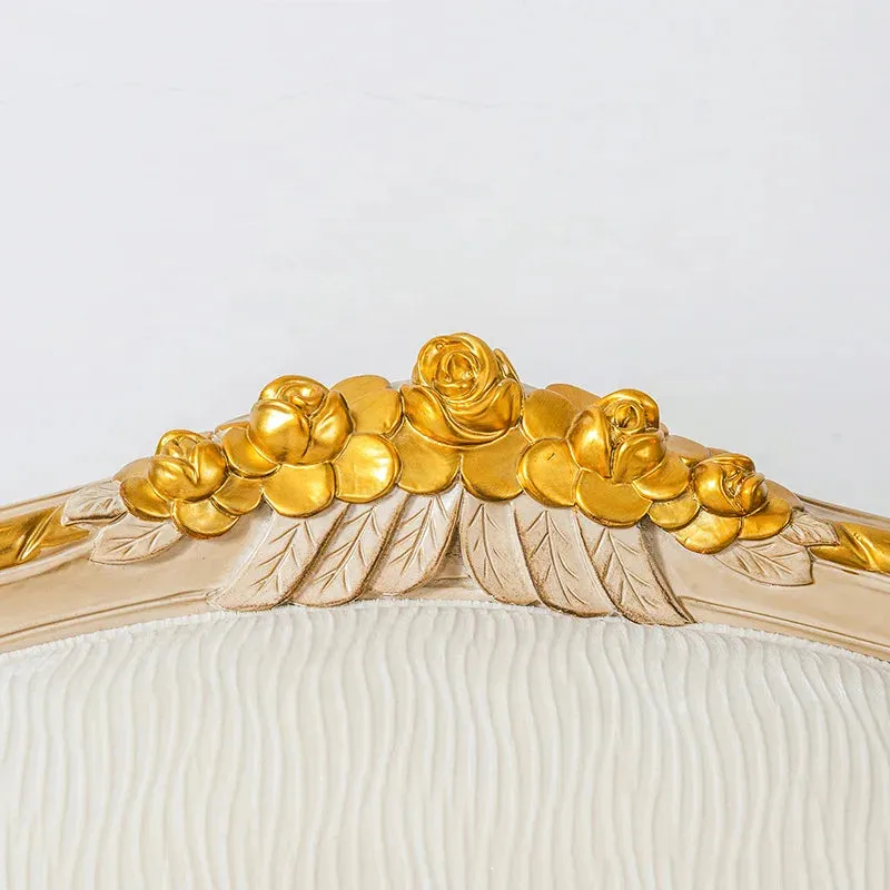 European Style Solid Wood Carved Fabric Sofas