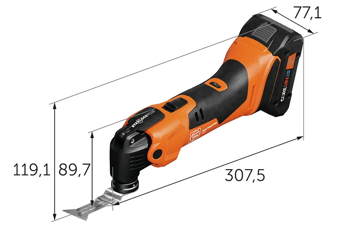 Fein 71293861090 Cordless MultiMaster AMM 500 Plus Top