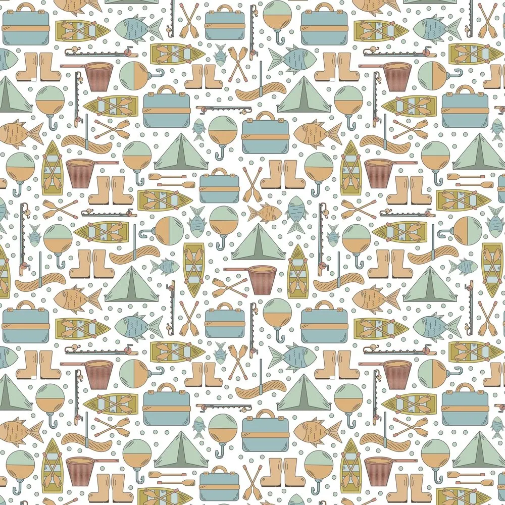 Fishing Trip Gear Fabric