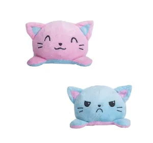 Fluffybliss Reversible Cat Soft Toys for Kids, Cat Stuffed Animal Plush Soft Toys for Boys and Girls | Cat Plushie Toy (Pink CAT)
