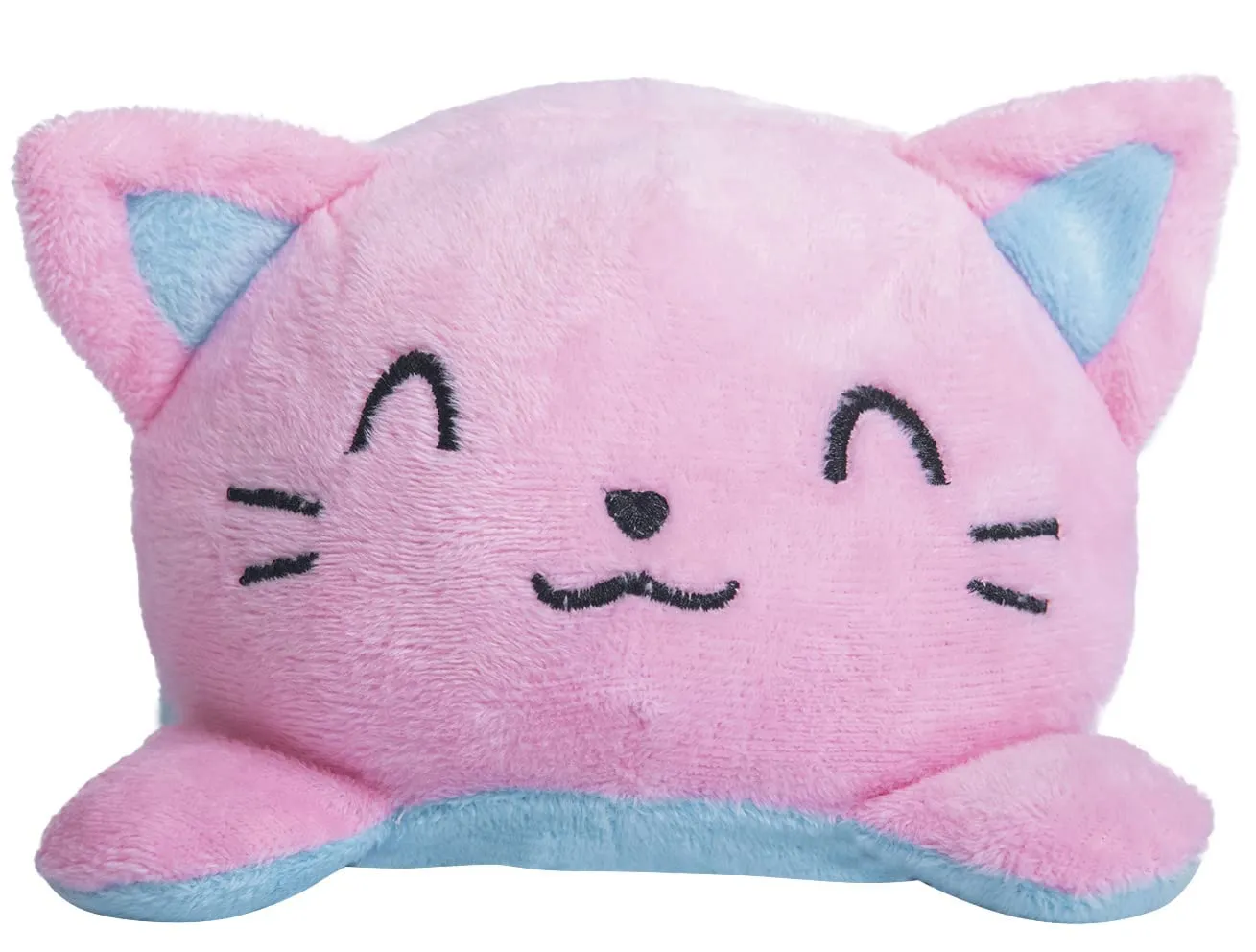Fluffybliss Reversible Cat Soft Toys for Kids, Cat Stuffed Animal Plush Soft Toys for Boys and Girls | Cat Plushie Toy (Pink CAT)