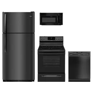 Frigidaire 4-Piece Kitchen Appliance Package 30" Top Freezer Refrigerator