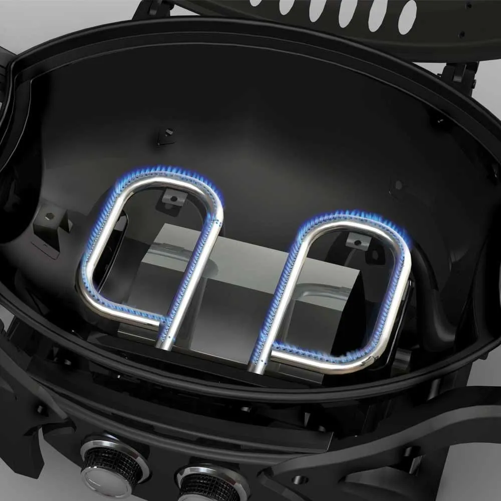 Gasmate Odyssey2T 2 Burner Bbq With Trolley - Black