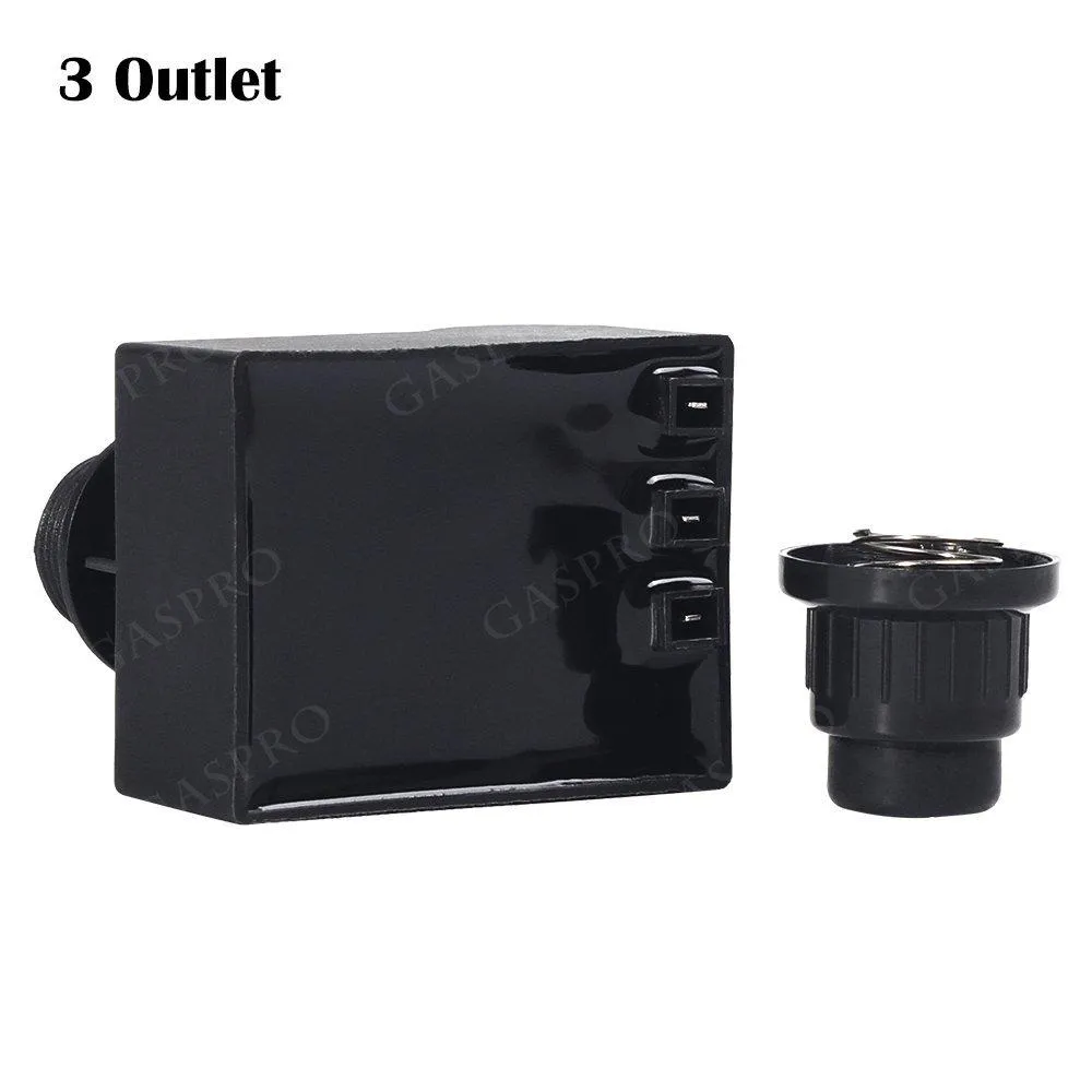 GASPRO 3 Outlet Gas Grill Ignitor, Electronic Spark Generator, Push Button BBQ Igniter Replacement for Backyard Grill,Charbroil,Nexgrill,Brinkmann,Kenmore,BBQ Grillware,Ducane,Uniflame,Aussie