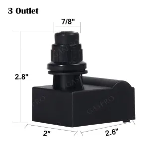 GASPRO 3 Outlet Gas Grill Ignitor, Electronic Spark Generator, Push Button BBQ Igniter Replacement for Backyard Grill,Charbroil,Nexgrill,Brinkmann,Kenmore,BBQ Grillware,Ducane,Uniflame,Aussie
