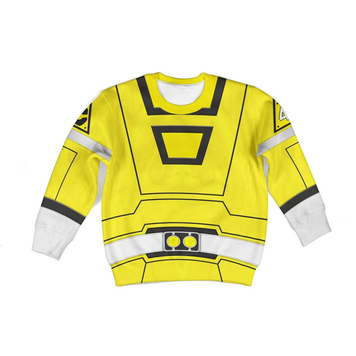 Gearhomie Unisex Kid Tops Power Rangers Turbo Yellow 3D Apparel