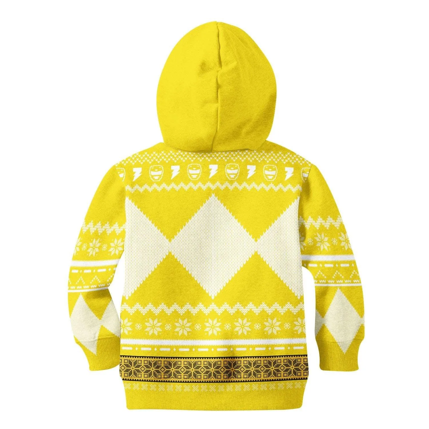Gearhomie Unisex Kid Tops Pullover Sweatshirt Yellow Power Ranger 3D Apparel