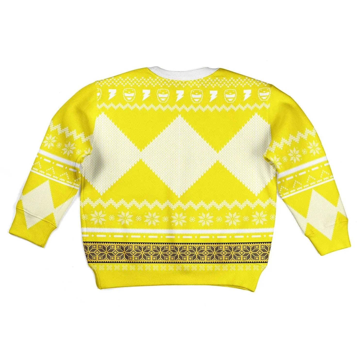 Gearhomie Unisex Kid Tops Pullover Sweatshirt Yellow Power Ranger 3D Apparel