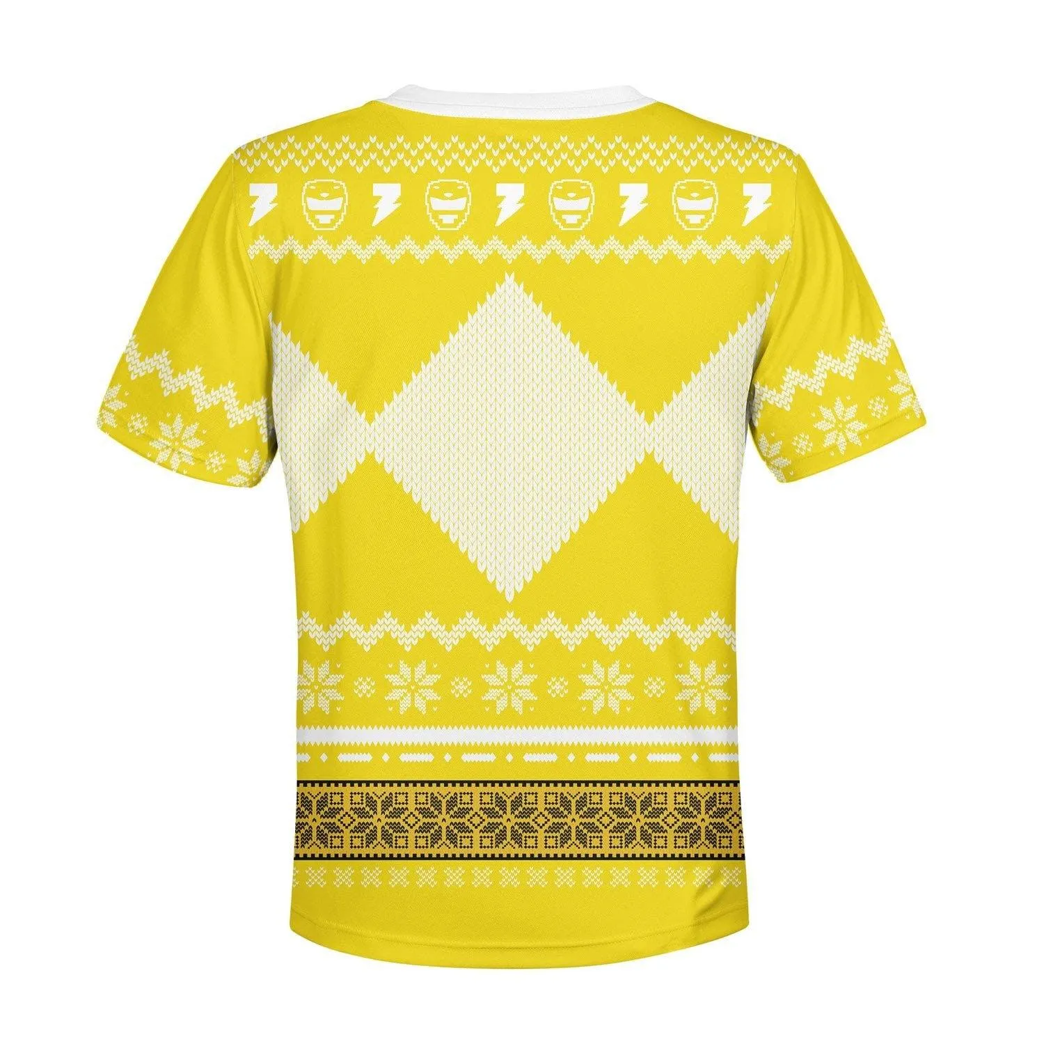 Gearhomie Unisex Kid Tops Pullover Sweatshirt Yellow Power Ranger 3D Apparel