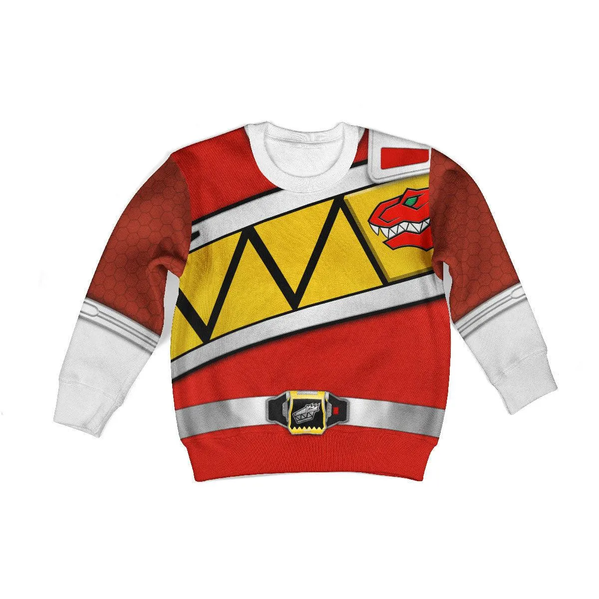 Gearhomie Unisex Kid Tops Red Power Rangers Dino Charge 3D Apparel