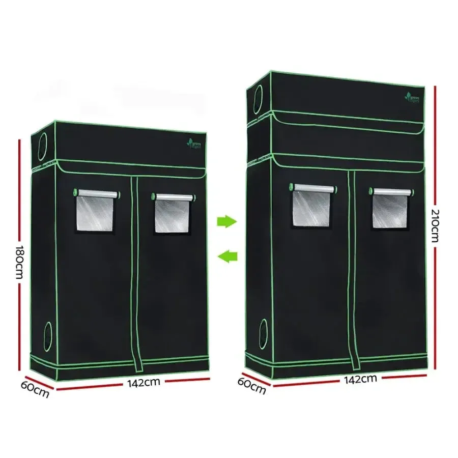 Green Fingers Grow Tent Kits Hydroponics Indoor Grow System DIY 120X60X180/210CM
