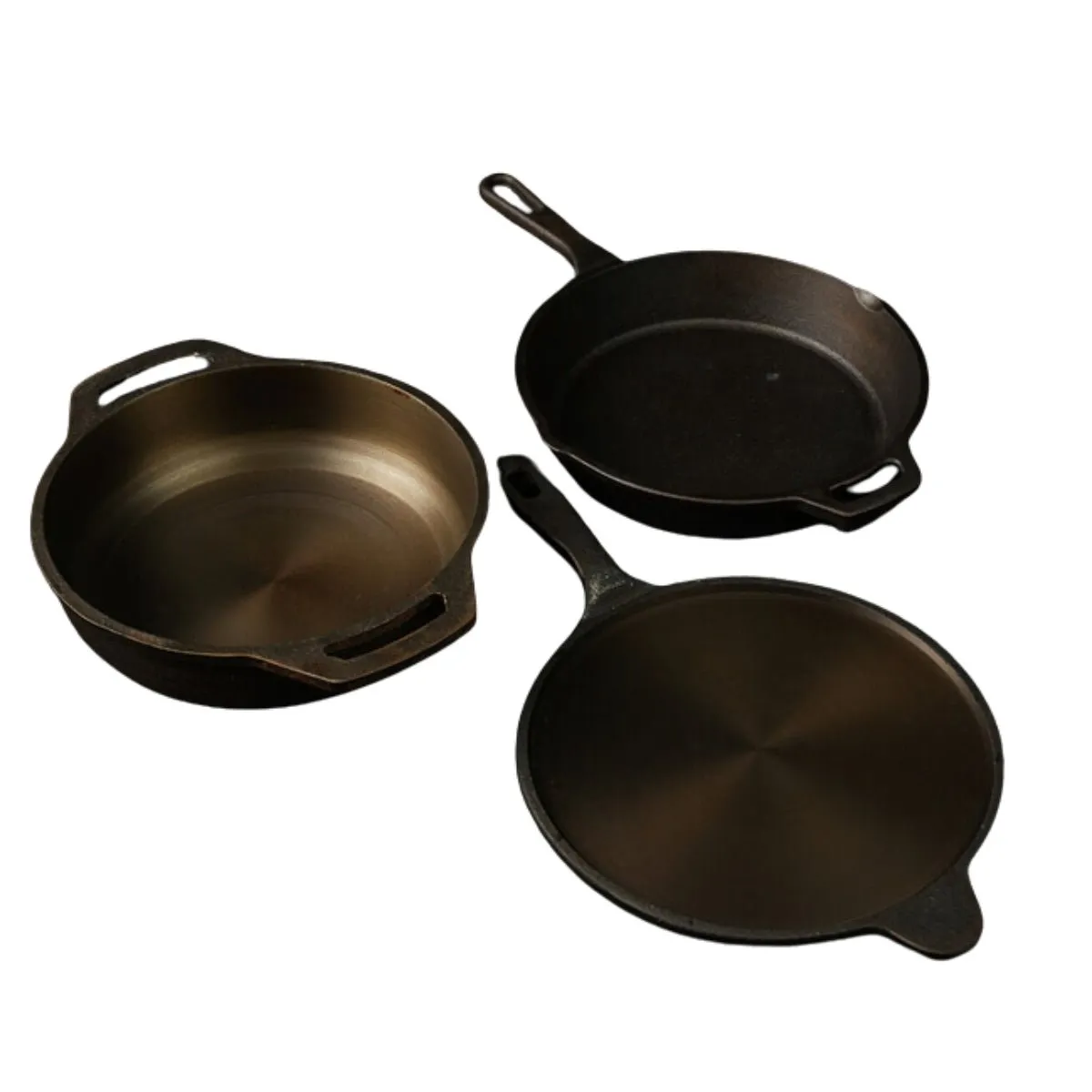 Handmade Cast Iron Combo (Kadai   Roti/ Dosa Tawa   Skillet)