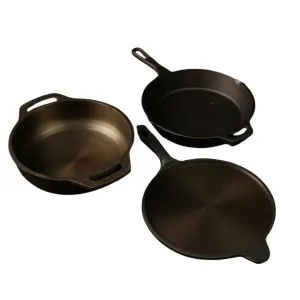 Handmade Cast Iron Combo (Kadai   Roti/ Dosa Tawa   Skillet)