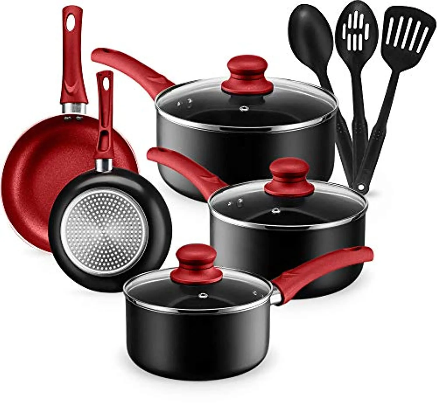 Kitchen Cookware Set, 11 Piece Pots and Pans Set for Cooking Nonstick