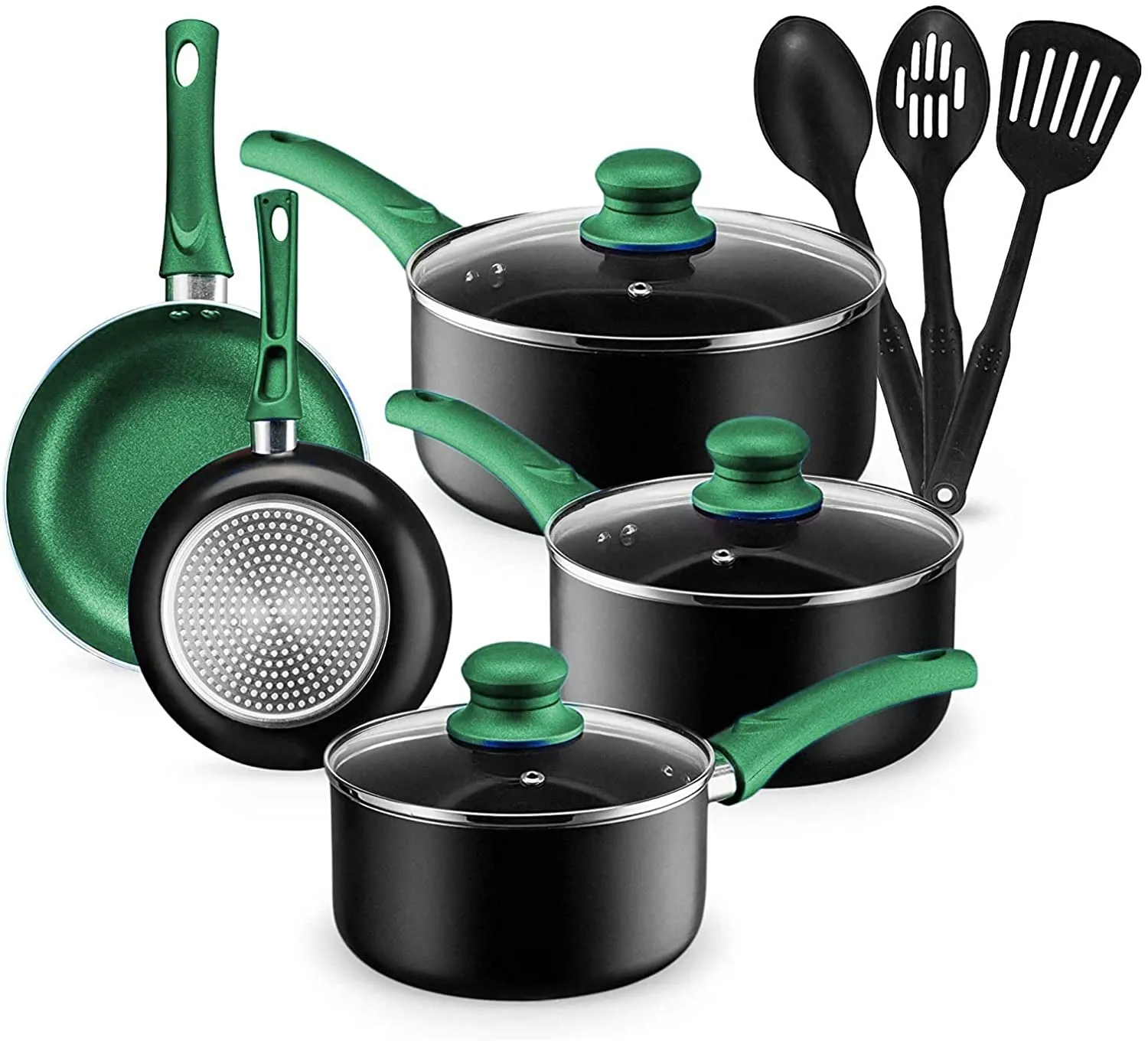 Kitchen Cookware Set, 11 Piece Pots and Pans Set for Cooking Nonstick