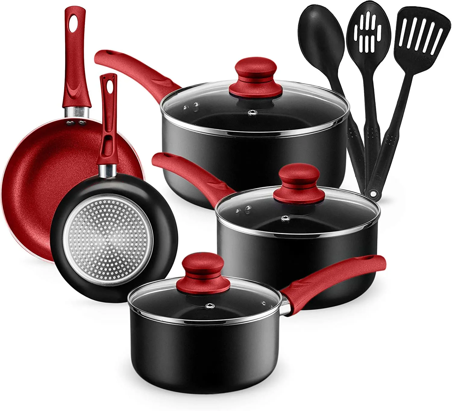 Kitchen Cookware Set, 11 Piece Pots and Pans Set for Cooking Nonstick