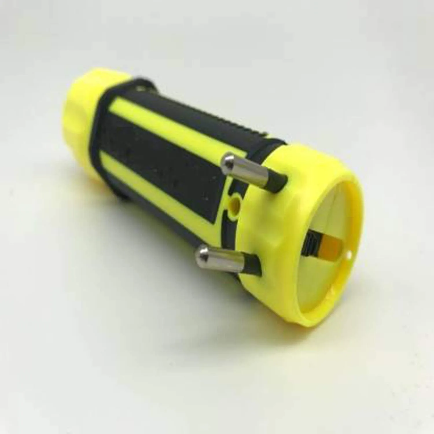 Kuber Industries 2 Piece Hi Power Dual Mode LED Rechargeable Mini Portable Packet Torch Light Flashlight (Yellow)-CTKTC22968