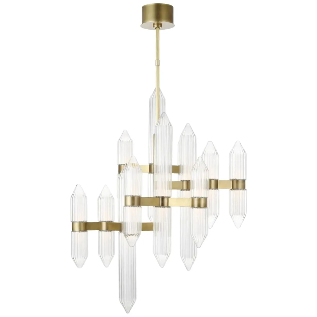 Langston 31 in. LED Chandelier Brass finish