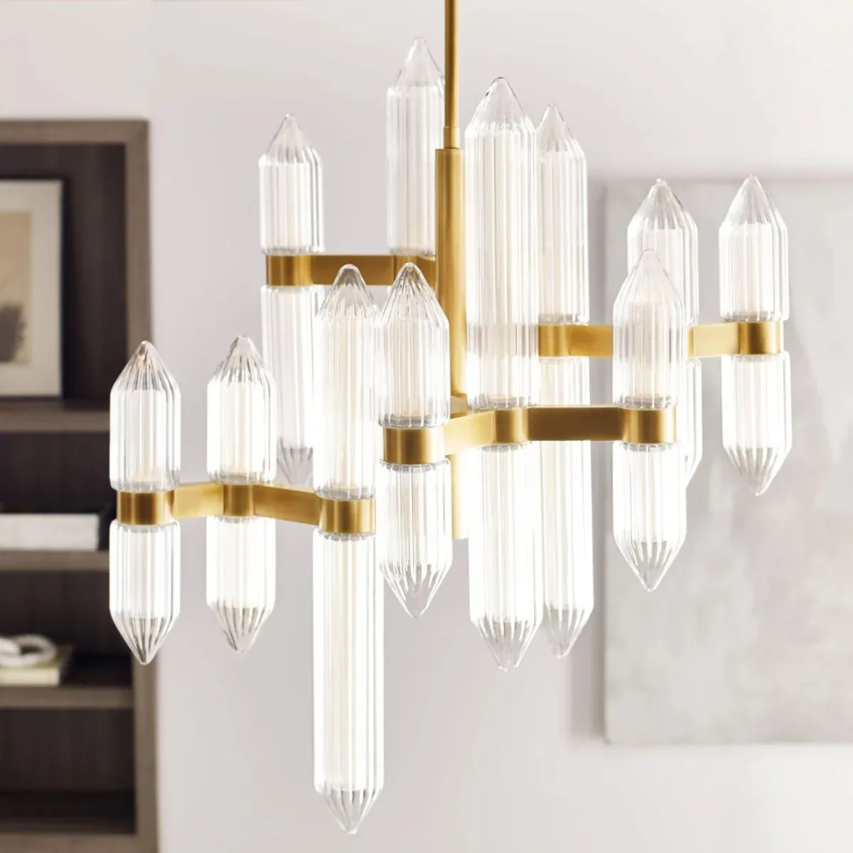 Langston 31 in. LED Chandelier Brass finish