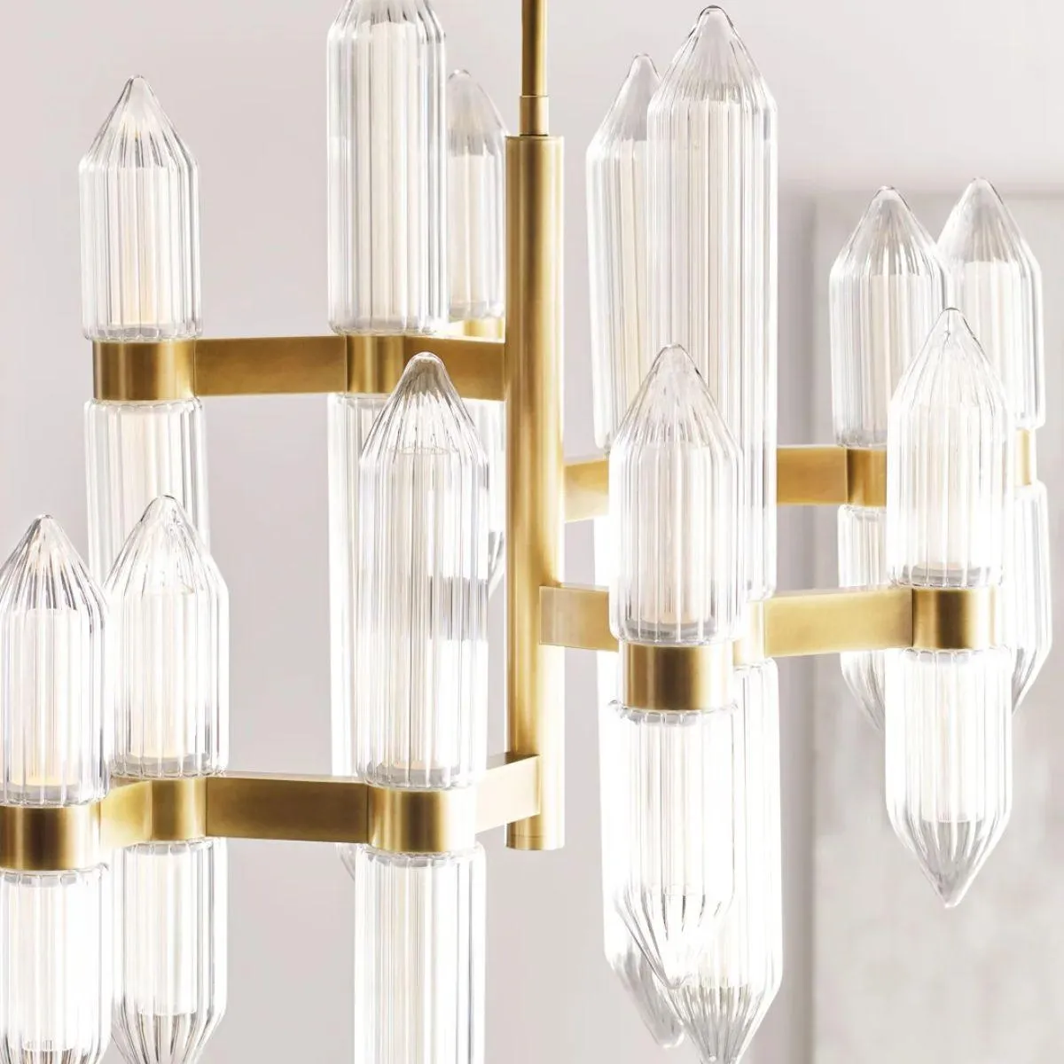 Langston 31 in. LED Chandelier Brass finish
