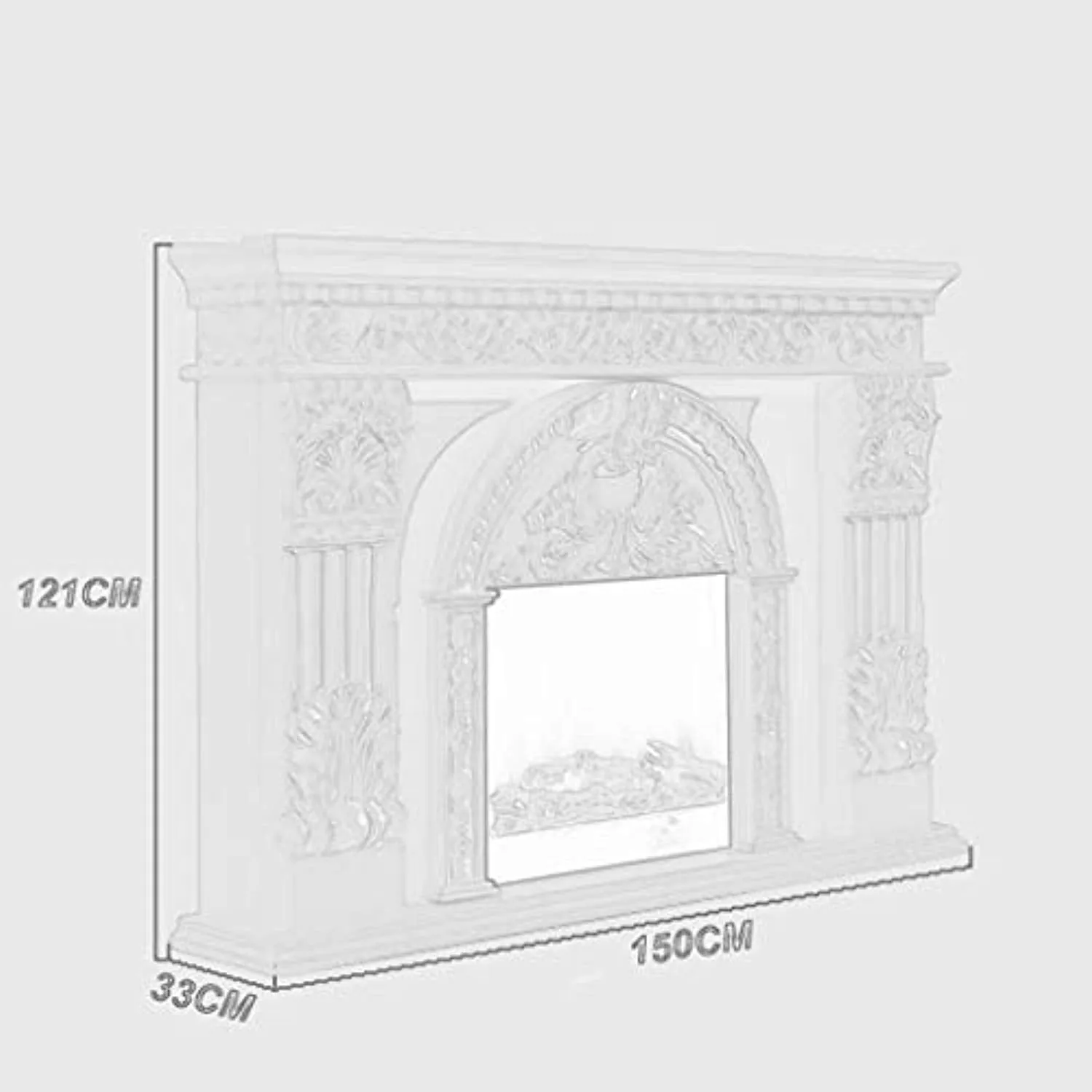 LUXURY Freestanding Heater, Indoor Heater with Log Burner Flame, Traditional Stove Design