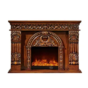 LUXURY Freestanding Heater, Indoor Heater with Log Burner Flame, Traditional Stove Design