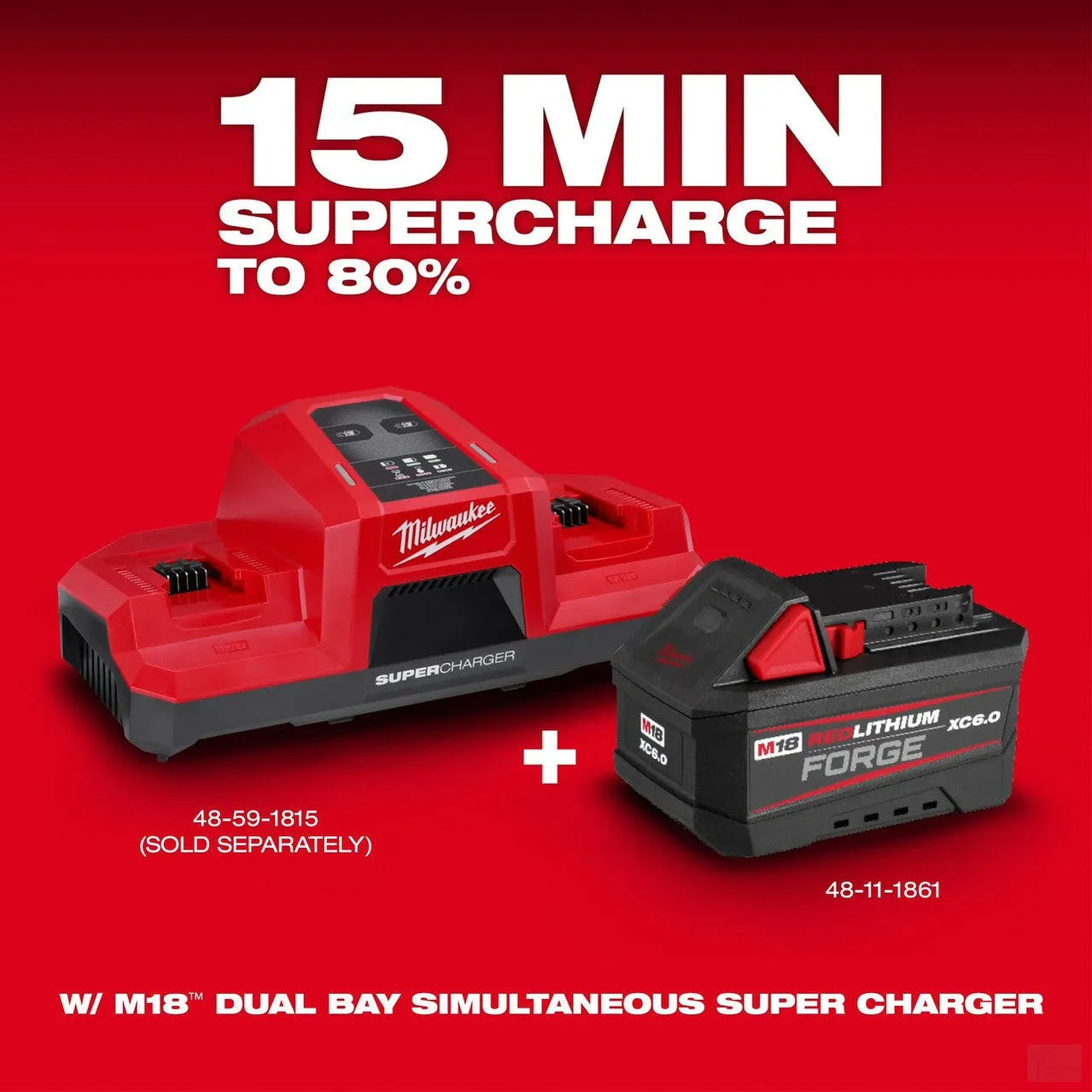 Milwaukee M18 REDLITHIUM FORGE XC6.0 Battery Pack 48-11-1861