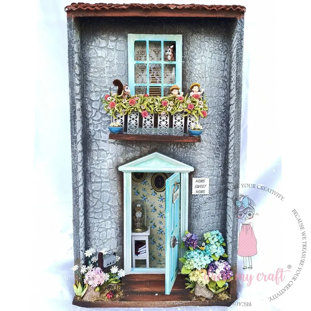 Miniature Anywhere Wooden Door - Baby Blue