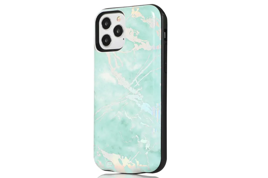 Mint Holo Marble Battery Case