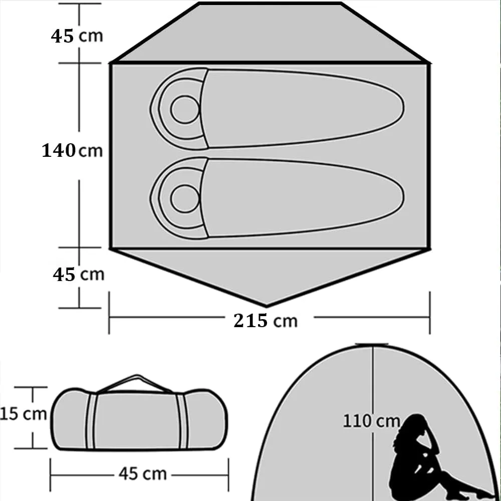 Moon Lence Professional Camping Tent 2 Person