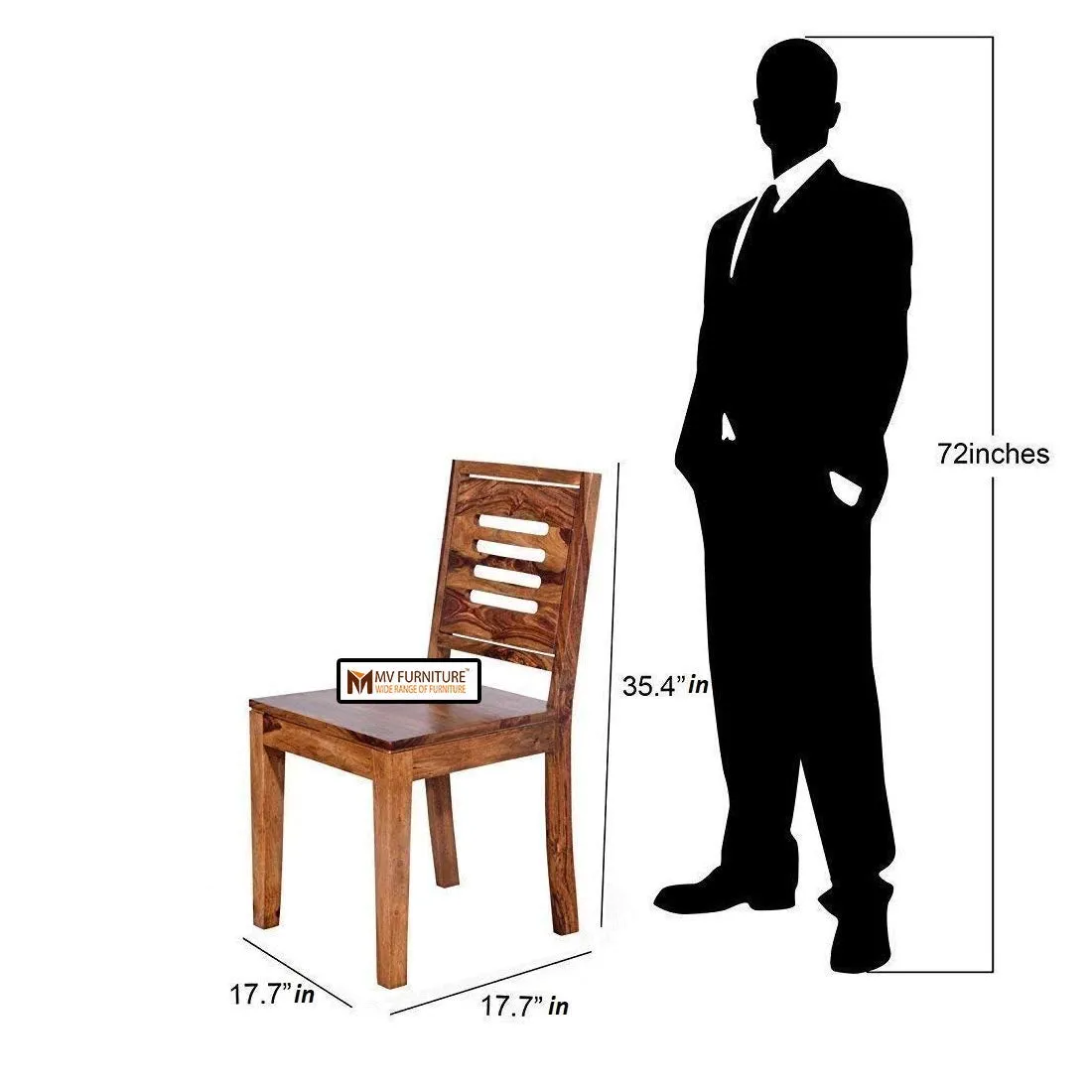 MV Furniture Furniture Sheesham Wood Dining Table with 3 Chairs, 1 Bench | 4 Seater Dining Set | Wooden Dining Table with Chair - Dining Room Furniture (Honey Finish)