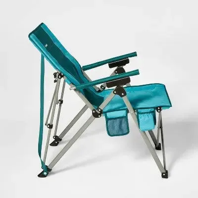 New - 3 Position Tension Recliner Outdoor Portable Camp Chair Green - Embark