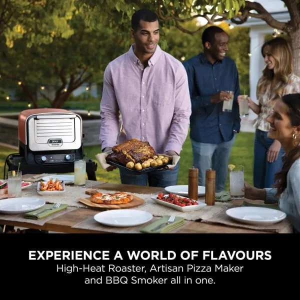 Ninja Woodfire Electric Outdoor Oven, Artisan Pizza Maker and BBQ Smoker | OO101UK