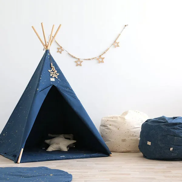 Nobodinoz Phoenix Teepee – Gold Stella / Night Blue