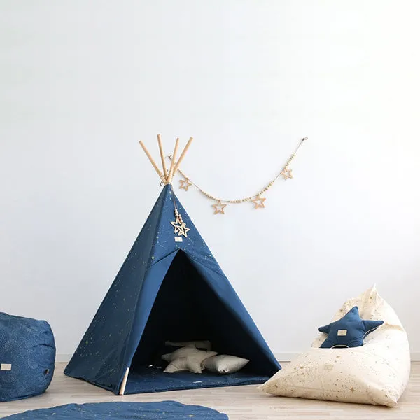 Nobodinoz Phoenix Teepee – Gold Stella / Night Blue