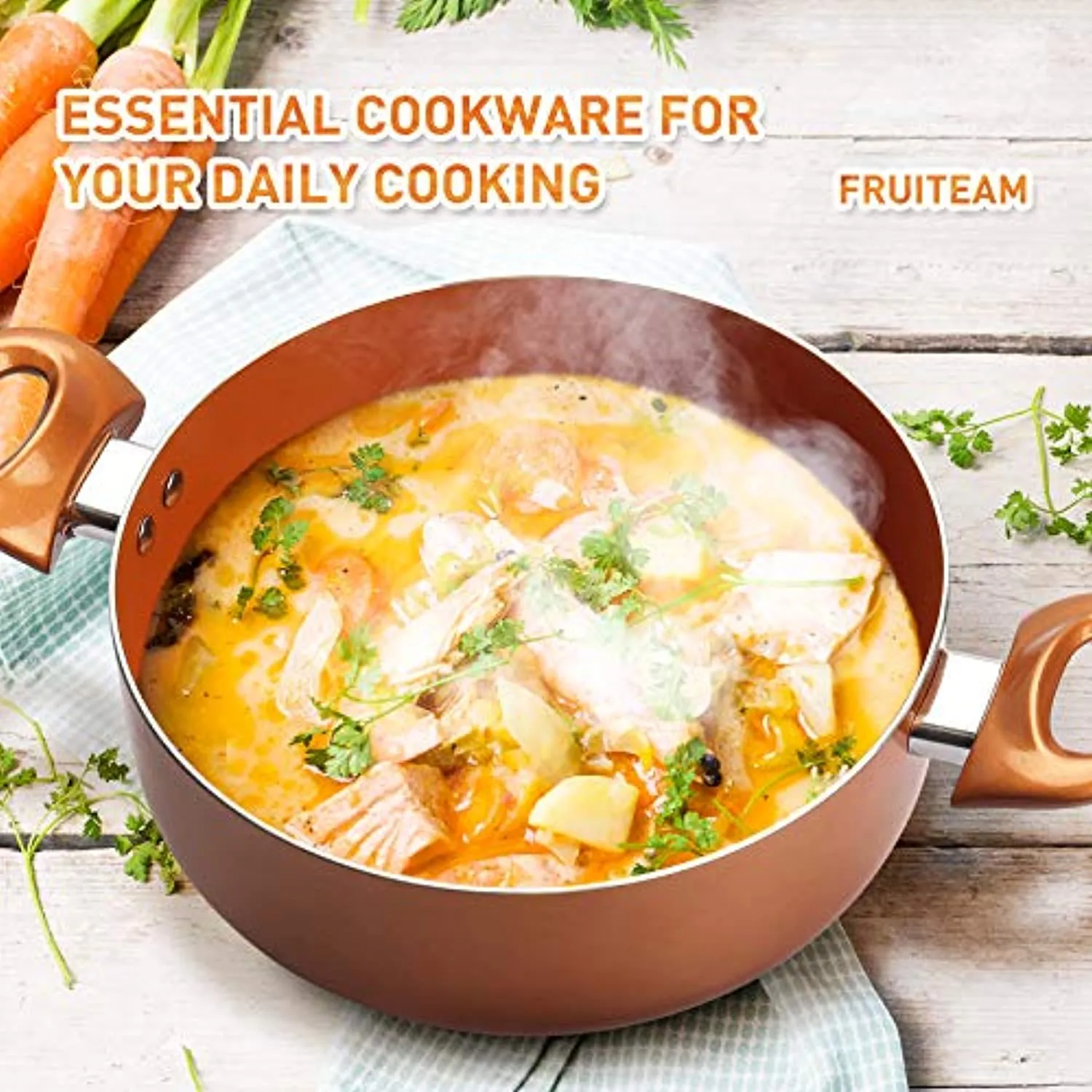 Non-stick Cookware Set 6 Pieces, Ceramic Non-Stick