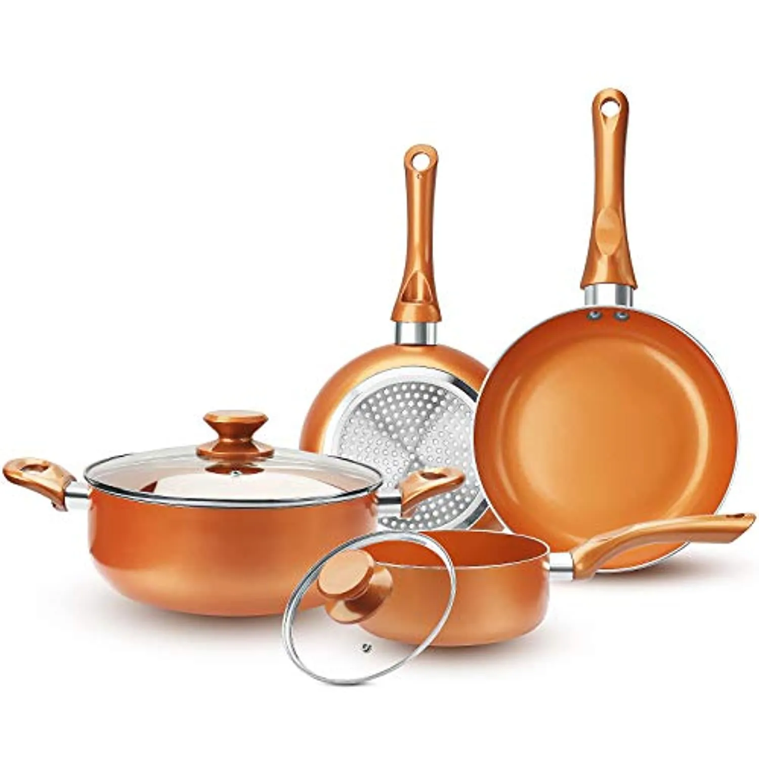 Non-stick Cookware Set 6 Pieces, Ceramic Non-Stick