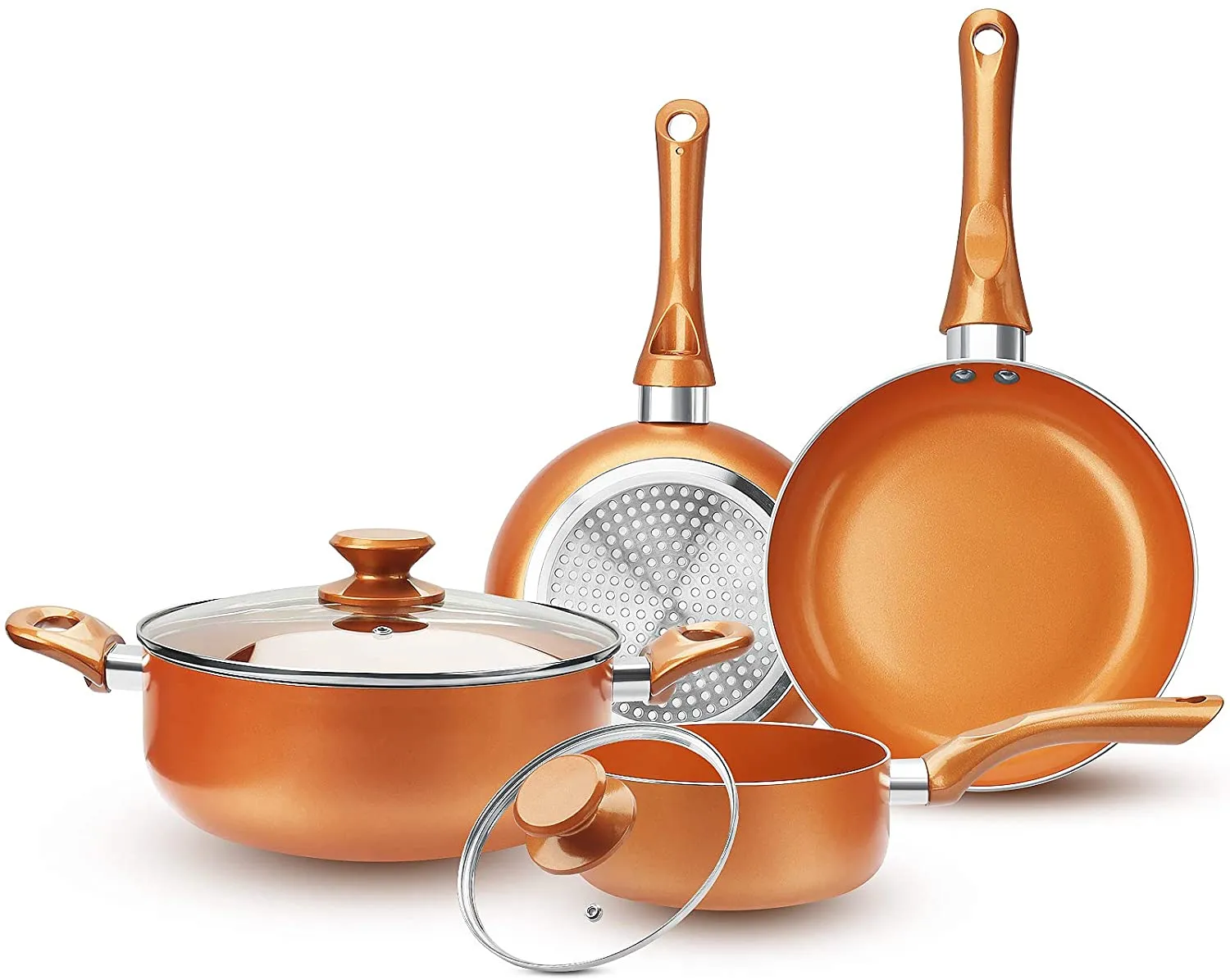 Non-stick Cookware Set 6 Pieces, Ceramic Non-Stick
