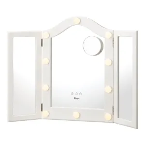 Oikiture Hollywood Wooden Makeup Mirror 73x53cm Vanity Mirrors USB Type C Port