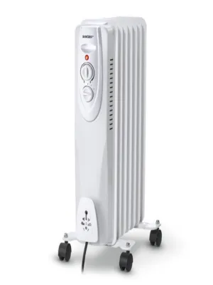 Oil Filled Electric Radiator, 1500W, 7 Fins 4 Wheels