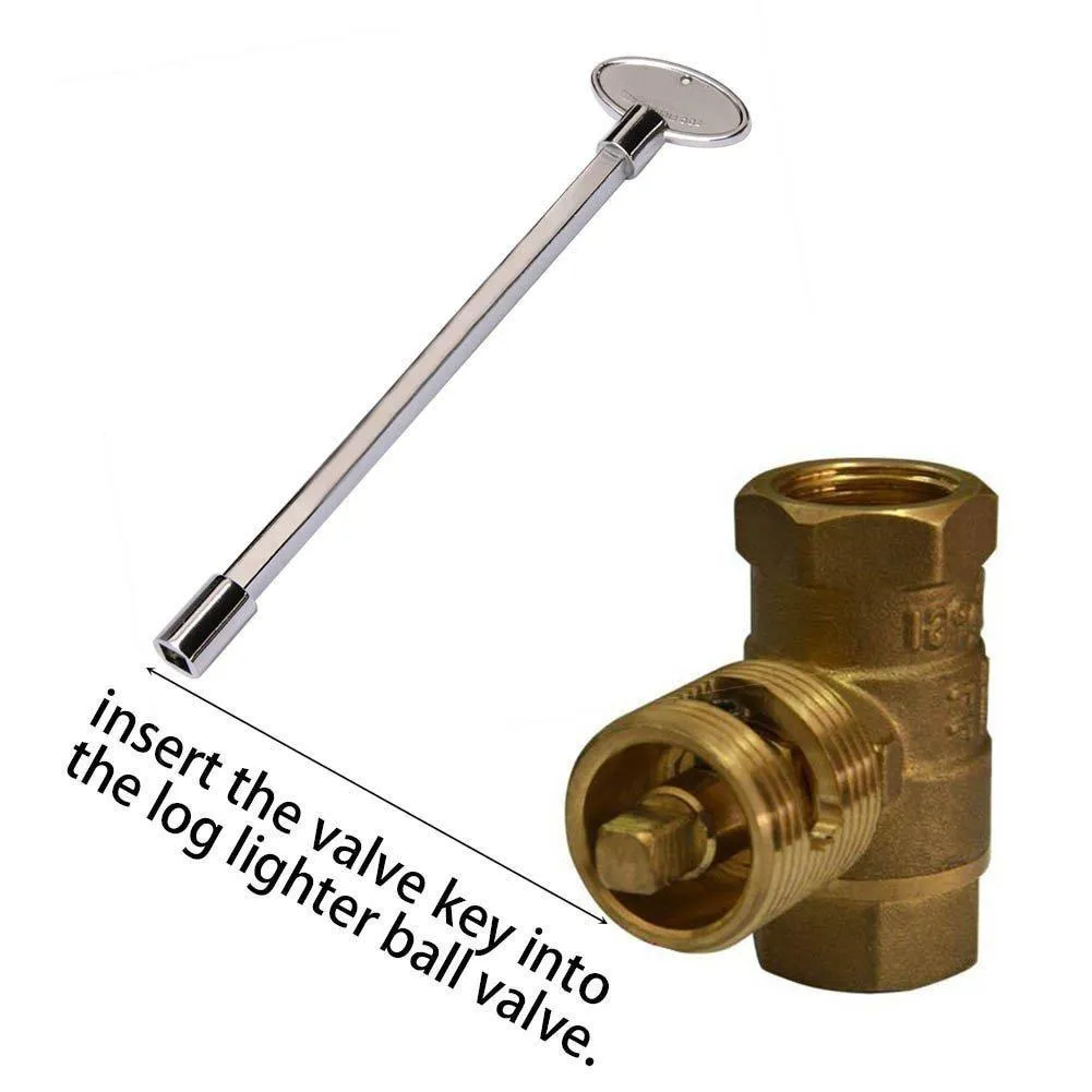 Onlyfire Products Handle Replacement Gas Valve Key for 1/4&quot; and 5/16&quot; Turn Ball Valve ,8&quot;,Chrome