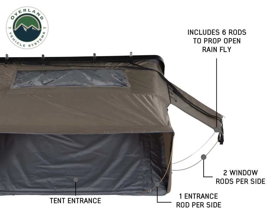 OVERLAND VEHICLE SYSTEMS | Roof Top Tent Window Rods Complete 6 pc Set for Bushveld II Roof Top Tent (18189901-W01)