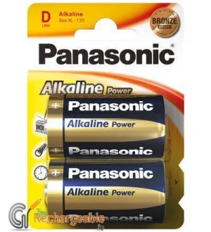 Panasonic Alkaline Power D Batteries | 2 Pack | LR20