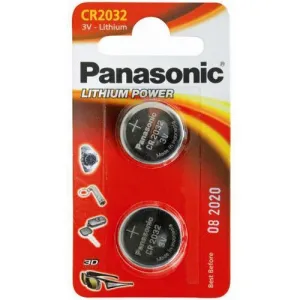 Panasonic Lithium Coin CR2032 Batteries | 2 Pack