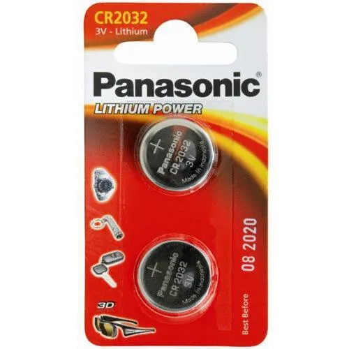 Panasonic Lithium Coin CR2032 Batteries | 2 Pack