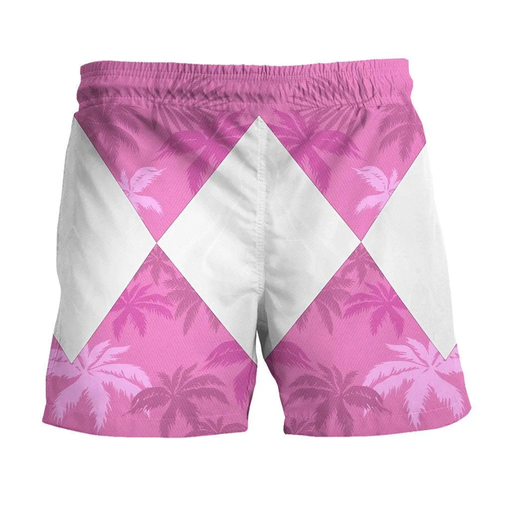 Pink Ranger x Tommy Vercetti Hawaiian Shirt & Beach Shorts