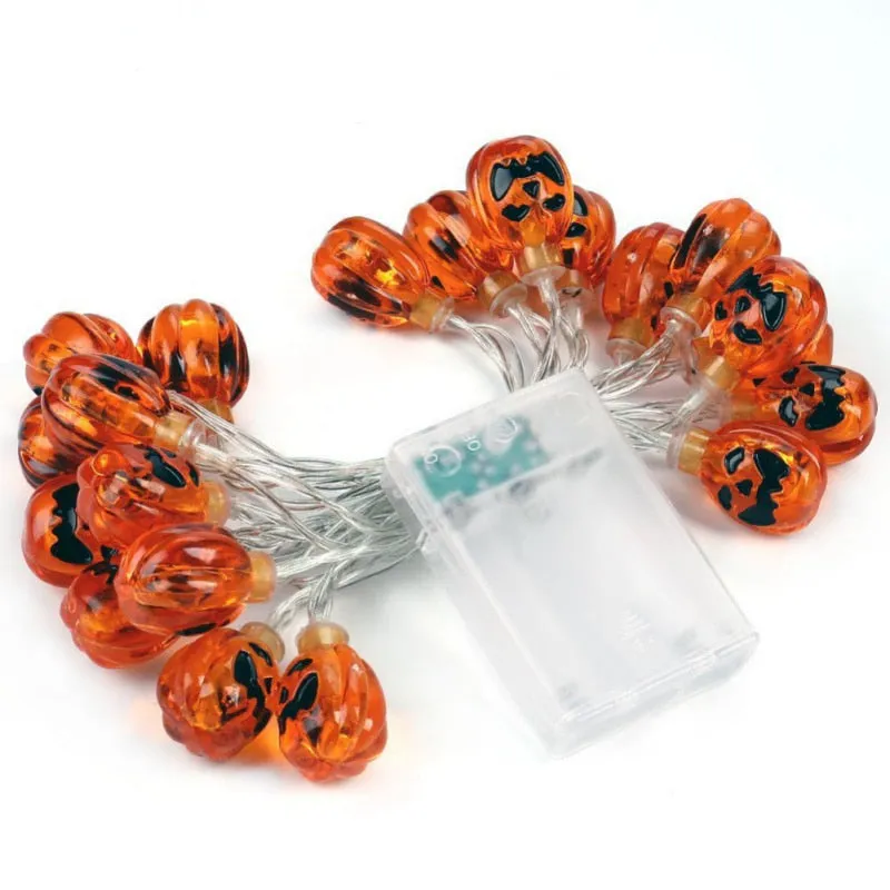  Pumpkin String Lights With Clear Bulbs 