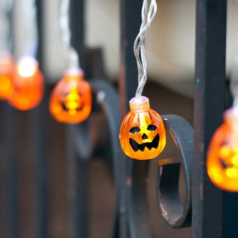  Pumpkin String Lights With Clear Bulbs 
