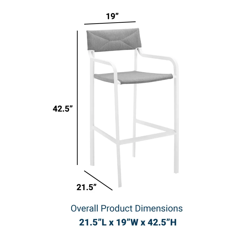 Raleigh Stackable Outdoor Patio Aluminum Bar Stool